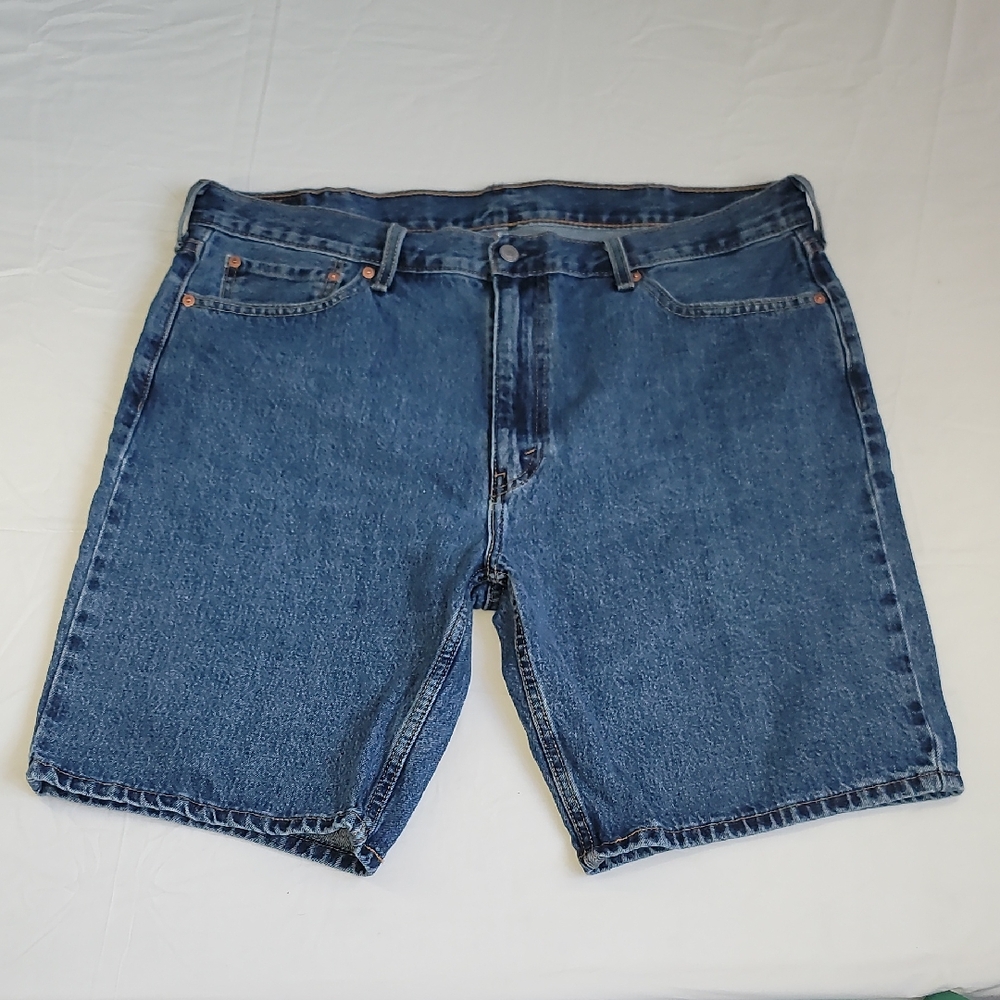 LEVI'S 405 Standard Shorts Blue Cotton Denim 10" Inseam Size W40 L10 (WPL 423)